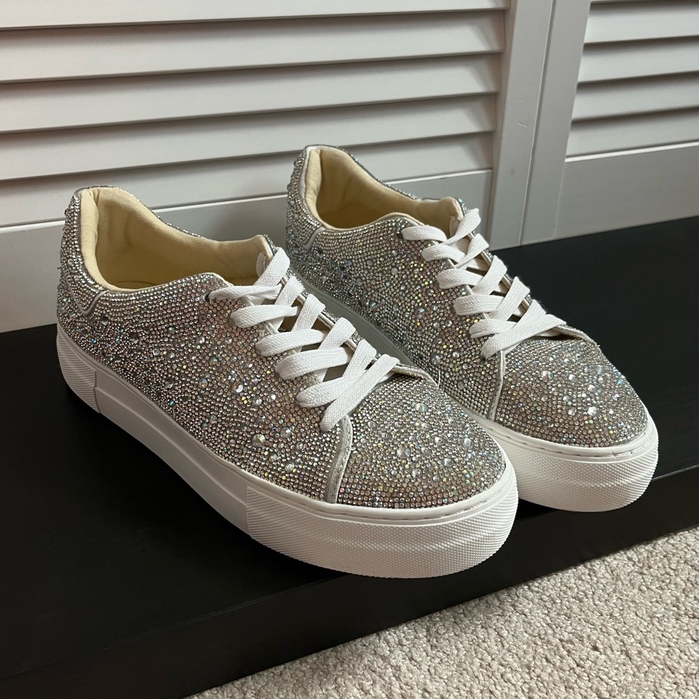 Betsy Johnson Suton Highwall Bling Platform Sneaker 9.5